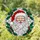 Jolly Santa Claus Stained Glass Mosaic with Holly Berries - Festive Christmas Holiday Gift Decor Stained Glass Suncatcher - 1