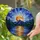 Radiant Cracked Full Moon Mountain Lake Forest - Starry Twilight Stained Glass Horizon Stained Glass Suncatcher - 2