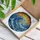 Tiffany Glass Ocean Wave Sunset - Foamy Whitecaps, Dynamic Ocean, Vibrant Sky Stained Glass Suncatcher - 3