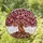 Intricate Gnarled Tree Roots Stained Glass Mosaic Leaves - Tiffany Style Glowing Decor Stained Glass Suncatcher - 1