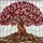 Intricate Gnarled Tree Roots Stained Glass Mosaic Leaves - Tiffany Style Glowing Decor Stained Glass Suncatcher - 5
