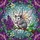 Iridescent Fairy Opossum Stained Glass - Tiffany Style Lilac Flowers Magic Wand Forest Mosaic Stained Glass Suncatcher - 5