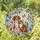 Friendly Beagle Dog Tabby Cat Stained Glass Flowers Butterflies Mosaic Art Translucent Jewel Tones Stained Glass Suncatcher - 1