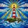 Red White Lighthouse Ocean Waves Seascape Tiffany Glass Art Craggy Island Clouds Stained Glass Suncatcher - 5
