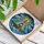 Red White Lighthouse Ocean Waves Seascape Tiffany Glass Art Craggy Island Clouds Stained Glass Suncatcher - 3