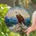 Majestic Bald Eagle Rocky Mountain, Tiffany Stained Glass Look, Panoramic Landscape Art Stained Glass Suncatcher - 2