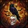 Black Raven Skull, Glowing Red Eyes - Tiffany Glass Autumn Leaves Home Decor Stained Glass Suncatcher - 5
