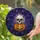Cracked Skull Jack-O'-Lantern Gothic Bats Stained Glass Purple Teal Halloween Decor Stained Glass Suncatcher - 2