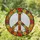 Jewel Tone Tiffany Style Stained Glass Peace Sign Flower Leaf Mosaic Decor Stained Glass Suncatcher - 1