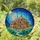 Medieval Village Glowing Windows Pointed Roofs Full Moon Starry Night Tiffany Glass Art Stained Glass Suncatcher - 1