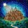 Medieval Village Glowing Windows Pointed Roofs Full Moon Starry Night Tiffany Glass Art Stained Glass Suncatcher - 5