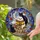 Friendly Ghost Reading Book Teacup Black Cats Moonlit Sky Intricate Stained Glass Stained Glass Suncatcher - 2