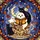 Friendly Ghost Reading Book Teacup Black Cats Moonlit Sky Intricate Stained Glass Stained Glass Suncatcher - 5