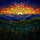 Golden Sun Mountain Sunset Forest Stained Glass - Tiffany Style Landscape Home Decor Stained Glass Suncatcher - 5