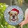 English Bulldog Santa Hat Christmas Gift - Tiffany Glass Winter Sky Decor for Dog Lovers Stained Glass Suncatcher - 2