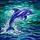 Majestic Dolphin Leaping Ocean Waves Stained Glass - Intricate Tiffany Mosaic Art Stained Glass Suncatcher - 5