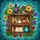 Rustic Three-Tier Stained Glass Bookshelf, Flowers, Open Book & Teal Mosaic Stained Glass Suncatcher - 5
