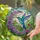 Vibrant Hummingbird Lilac Flowers Tiffany Stained Glass Jewel Tone Garden Mosaic Stained Glass Suncatcher - 2