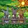 Curious Donkeys Rustic Wooden Fence Stained Glass - Rolling Green Hills & Radiant Sun Art Stained Glass Suncatcher - 5