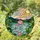 Pink Flamingo Stained Glass Tropical Leaves Tiffany Style Mountain Sunset Reflection Stained Glass Suncatcher - 1