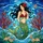 Mermaid Stained Glass Ocean Scene - Hibiscus Coral Seashell Starfish Underwater Art Stained Glass Suncatcher - 5