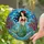 Mermaid Stained Glass Ocean Scene - Hibiscus Coral Seashell Starfish Underwater Art Stained Glass Suncatcher - 2