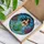 Mermaid Stained Glass Ocean Scene - Hibiscus Coral Seashell Starfish Underwater Art Stained Glass Suncatcher - 3