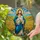 Jesus Christ Lamb Golden Halo Stained Glass Easter Eggs - Tiffany Art Religious Decor Stained Glass Suncatcher - 2
