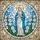 Virgin Mary Stained Glass, Lilies & Golden Halo - Celestial Sky Devotional Christian Gift Stained Glass Suncatcher - 5