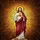 Jesus Christ Sacred Heart Stained Glass Art Tiffany Style Golden Light Rays Mosaic Stained Glass Suncatcher - 5