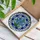 Forget-Me-Not Stained Glass Mosaic Tiffany Style Blue Flower Jewel Tone Bloom Art Stained Glass Suncatcher - 3