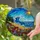 Coastal Ocean Wave Beach Pine Trees Wildflowers Sky Sun Stained Glass Jewel Tones Stained Glass Suncatcher - 2