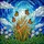 Intricate Jewel-Tone Monarch Butterfly Wheat Field Swirling Sky Stained Glass Art Stained Glass Suncatcher - 5