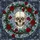 Human Skull Red Roses Thorny Vines Tiffany Glass Style Stained Glass Intricate Mosaic Stained Glass Suncatcher - 5