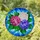 Tiffany Style Stained Glass Hydrangea Flowers - Jewel Tone Magenta Pink Blue Purple Mosaic Art Stained Glass Suncatcher - 1