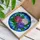 Tiffany Style Stained Glass Hydrangea Flowers - Jewel Tone Magenta Pink Blue Purple Mosaic Art Stained Glass Suncatcher - 3