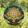 Golden Chalice Host Cross Stained Glass Tiffany Art with Mosaic Light Rays & Organic Hills Stained Glass Suncatcher - 1
