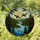 Ducks in Flight Lake River Evergreen Trees Tiffany Style Glowing Translucent Nature Art Stained Glass Suncatcher - 1