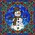 Cheerful Snowman Stained Glass Mosaic - Tiffany Style Winter Sky Holiday Home Decor Gift Stained Glass Suncatcher - 5