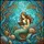 Mermaid Reading Book Stained Glass Coral Reef Scene - Tiffany Style Jewel Tone Art Stained Glass Suncatcher - 5