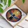 Black Cat Glowing Heart Stained Glass Flowers Tiffany Mosaic Radiant Sun Landscape Stained Glass Suncatcher - 3