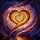 Coiled Heart Spiral Stained Glass - Expanding Arms Geometric Mosaic Jewel Tone Art Stained Glass Suncatcher - 5