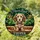 Tan Dachshund Puppy Stained Glass Forever Loved COOPER 2012-2025 Pet Memorial Tribute Stained Glass Suncatcher - 1