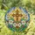 Highly Detailed Ornate Cross Easter Lilies Eggs - Tiffany Stained Glass Mosaic Art Stained Glass Suncatcher - 1
