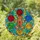Tiffany Glass Gingerbread Man Candy Ornaments - Swirling Jewel Tone Holiday Decor Stained Glass Suncatcher - 1
