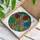 Tiffany Glass Gingerbread Man Candy Ornaments - Swirling Jewel Tone Holiday Decor Stained Glass Suncatcher - 3