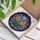 Alien Reading Emerald Book Galaxy Stained Glass Art - Tiffany Style Cosmic Home Decor Gift Stained Glass Suncatcher - 3