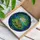 Vibrant Green Tree Frog Lily Pad Stained Glass Tiffany Style Water Lily Pond Stained Glass Suncatcher - 3