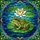 Vibrant Green Tree Frog Lily Pad Stained Glass Tiffany Style Water Lily Pond Stained Glass Suncatcher - 5