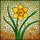 Daffodil Flower Tiffany Stained Glass Mosaic Emerald Green Leaves Glowing Jewel Tones Stained Glass Suncatcher - 5
